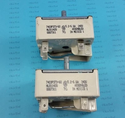 7403P373-60 Whirlpool Range Infinite Switch Set/2;  C3-5c - Image 1 of 3