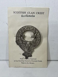 MacKenzies of Seaforth - Guidich an Righ - Scottish Clan Crest Badge Brooch Pin - Picture 1 of 4