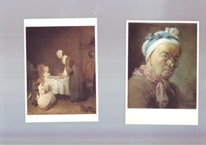 lot 5 Cartes Postales beaux arts :Oeuvres de Chardin - Picture 1 of 6