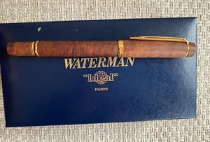 Rare Vintage Waterman Le Man 100 Briarwood Fountain Pen 18K Gold Nib & Clip - Picture 1 of 17