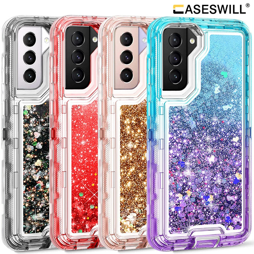 For Samsung Galaxy S23 S22 S21 S20 Plus Note 20 Ultra Liquid Glitter Case Cover - Image 1 of 4