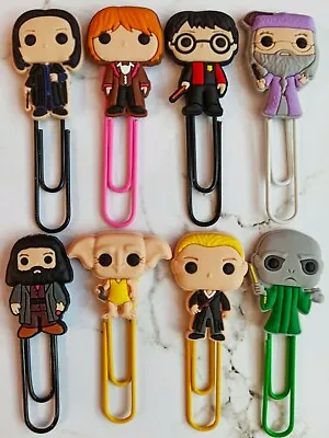 HARRY POTTER Paperclips Bookmarks X8 HOGWARTS Cute School Birthday Party Gifts • 14.95$