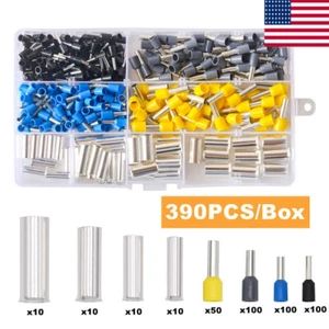 Kit de 390 piezas de férulas de alambre férulas extremos de cable terminales de crimpado conectores - Imagen 1 de 11