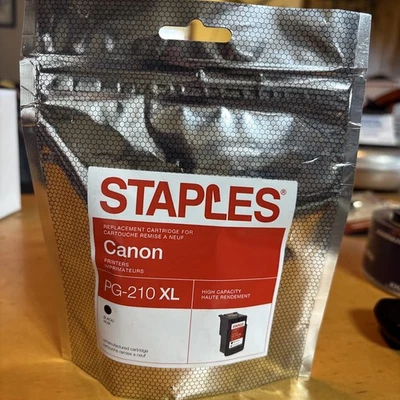 Unopened Staples Reman. Black Ink Cartridge ~~ PG-210 XL - Image 1 of 2