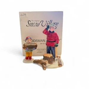 Dept 56 Snow Village WOODSMAN AND BOY Excellent Condition Original Box 51306 - Picture 1 of 1