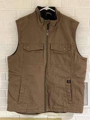 Chaleco de trabajo Dri Duck para hombre con cremallera marrón pesado Foto 1 de 4