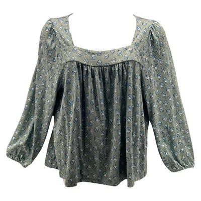 Blusa Camponesa Lucky Brand XXL Floral Delicada Boho Cottagecore Boêmia Relaxada - Imagem 1 de 4