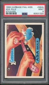 1988 Topps Garbage Pail Kids 14th Series #564b Asa Rule PSA 9 MINT Os14 - Picture 1 of 3