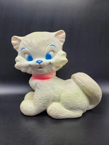 J.L Prescott 1968 Quietscherkatze weiß & gelb mit blauen Augen FUNKTIONIERT - Bild 1 von 12