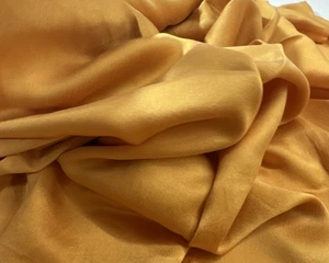 Gold Silk Blend 2 Yards 44" Wide Great Piece of Fabric - Picture 1 of 7