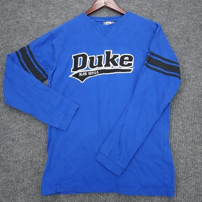 Vtg Duke University Rugby Football Shirt Heavy Embroidered Blue Devils Mens L - Image 1 of 4