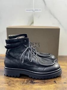 Pawelk’s Anfibio Uomo Pelle Nera Hand Made Made In Italy 45 - Imagen 1 de 6