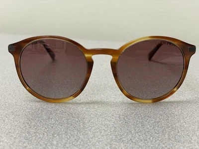 Monturas de gafas Ted Baker TMS094 HRN marrón cuerno gris borde completo redondo SOLO MARCO Foto 1 de 4