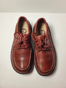 Merrell Womens Tetra Lace Leather Oxford Loafers Comfort Shoe Red Size 5 - Picture 1 of 15