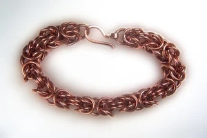 Copper Chain Maille Bracelet-Byzantine - Picture 1 of 1