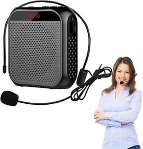 Portable Voice Amplifier with Wired Microphone Headset and Waistband, - Picture 1 of 8