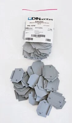 Lot of 25 Automation Direct DN-EC86MN DINnector Terminal Block End Cover Gray - Image 1 of 4