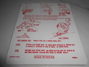 1972 Reproduction Buick Lesabre-Electra-Centurian Jack Instructions Decal - Picture 1 of 1