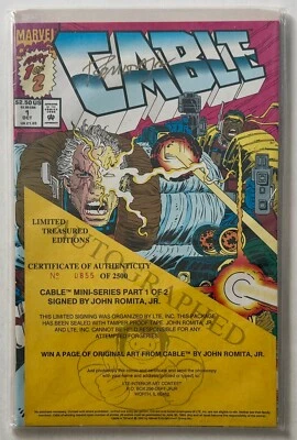 Cable 1 + 2 Mini-Series Limited Treasured Editions Signed by John Romita Jr. COA - Image 1 of 4