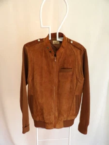 VIINTAGE 80'S Carson Pirie Scott Ladies Medium Suede & Knit Zip Sweater Jacket - Picture 1 of 10