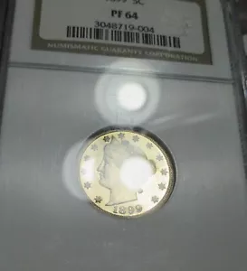 1899 LIBERTY V NICKEL NGC PF 64 RARE US COIN - Bild 1 von 10