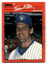 1990 Donruss #687 Tom Filer    Milwaukee Brewers Baseball Cards EX/NM ID:57631