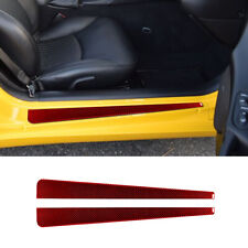 Door Sill Accent Red Carbon Fiber Interior Trim For Chevrolet Corvette C5 98-04
