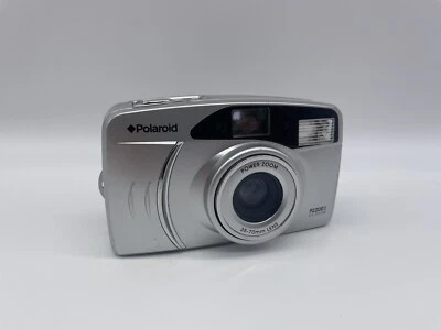 Polaroid Power Zoom PZ2001 35mm Film Point & Shoot Camera Silver Function Tested - Image 1 of 4