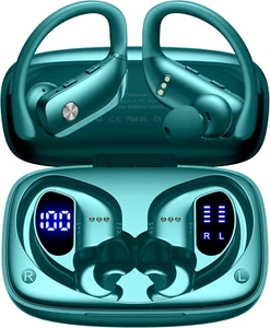 BMANI T16 True Wireless Earbuds, 5.0 HiFi Dual LED Display, Green - Afbeelding 1 van 6