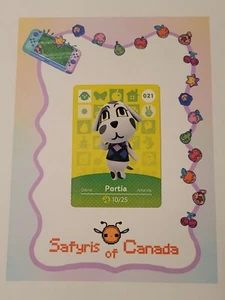 Carte amiibo Portia #021 Animal Crossing authentique jamais numérisée - Photo 1/3