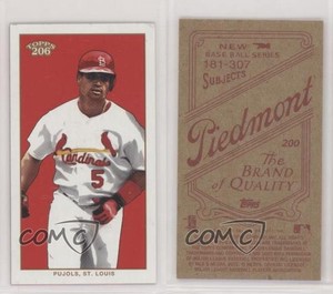 2002 Topps 206 Mini Red Piedmont Back Albert Pujols (Red Jersey) #200.1