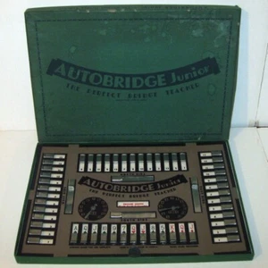 Vintage 1938 AUTOBRIDGE JUNIOR Game in Original Box! The Perfect Bridge Teacher! - Imagen 1 de 8