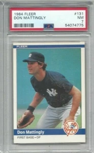 Tarjeta de béisbol Fleer 1984 #131 Don Mattingly Yankees de Nueva York clasificación PSA 7 - Imagen 1 de 1