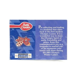 New Betty Crocker Olympic Pin Oven Mitts Salt Lake Utah 2002 USA General Mills - Picture 1 of 4