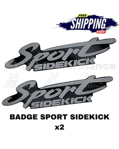 Black and Grey Logo Badge Emblem for Suzuki Vitara Sport (Sidekick) - Picture 1 of 2