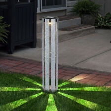 LED Außen Solar Steh Leuchte Steck Lampe Erdspieß Garten Hof Terrassen Strahler