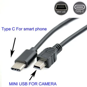 TYPE C to mini usb OTG CABLE FOR Nikon UC-E4 UC-E5 UC-E15 UC-E19 J1 J2 1 J3 S1 - Picture 1 of 7