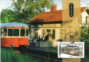 Locomotive Vintage Rail Bus Train Sweden Scandinavia Mint FDC Maxi Card 2006 - Picture 1 of 1