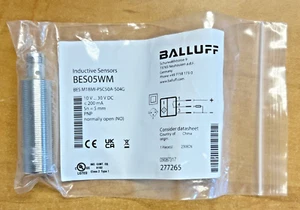 Sensor inductivo Balluff BES05WM BES M18MI-PSC50A-S04G 10V 30VDC *Nuevo en bolsa* - Imagen 1 de 4