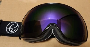 CrushEyes Flare Women's Snow Goggles Black Frame Smoke Base Purple Chrome Lens - Imagen 1 de 2