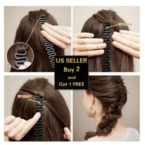 Hair French Braid Clip Magic Styling Stick DIY Bun Maker Tool - Picture 1 of 5