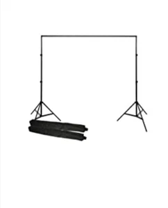 10ft Video Studio Backdrop Background Support Stand & 2 back drops red & black - Picture 1 of 7