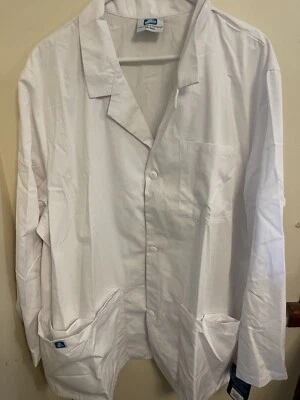 Adar Universal Unisex Lab Coat White Size 4 XL New - Image 1 of 4