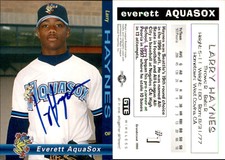 Larry Haynes Signed 1998 Grandstand Everett AquaSox #NNO Card Auto