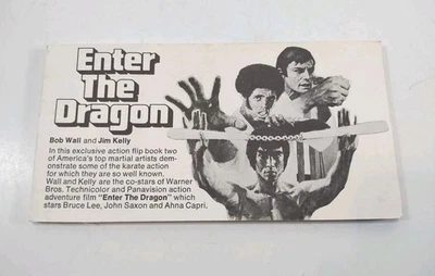 Libro abatible Enter the Dragon 1973 original raro con Jim Kelly y Bob Wall de colección Foto 1 de 4