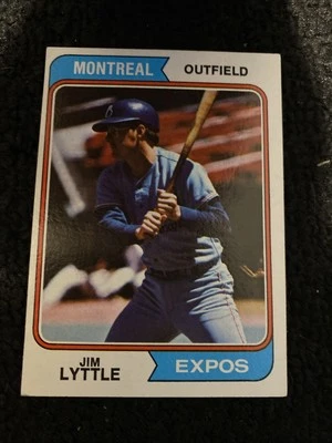 1974 Topps baseball Jim Lyttle blank back error - Image 1 of 2
