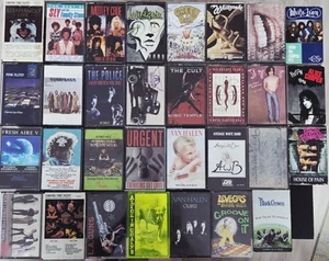 31 Heavy Metal, Hard Rock, Rock Cassette Tape LOT In Case Van Halen, Bob Dylan + - Picture 1 of 20