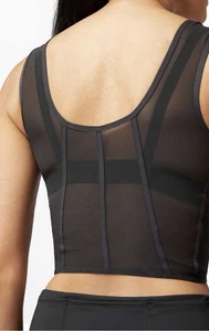Corsé Lululemon Mujer Force Crop Tank Negro Transparente Mira hacia atrás Tela Nulu Talla 2/4? - Imagen 1 de 6