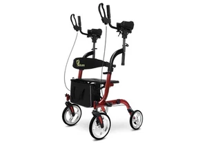 WINLOVE Upright Rollator Walkers Tall Stand-Up w/Armrest, Padded Seat, Backrest - Picture 1 of 8