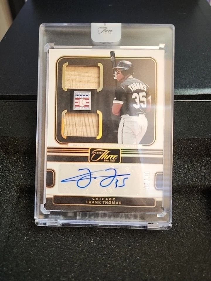 Panini Three and Two Frank Thomas 2023 automático con juego usado bate 18/35  Foto 1 de 2